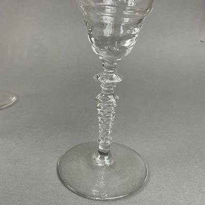 K344 Vintage Etched Crystal Glass Set "Cranston" By Rock Sharpe