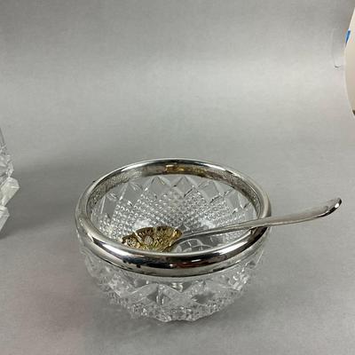S348 Silver Plated Glass Condiment Set