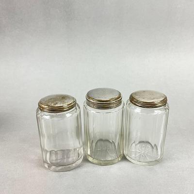 S348 Silver Plated Glass Condiment Set