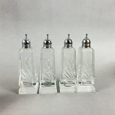S348 Silver Plated Glass Condiment Set