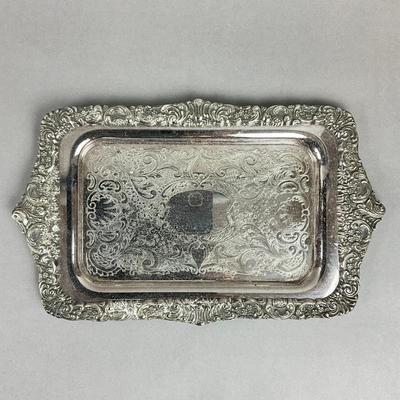 S351 Antique Silver Plated Dressing Table Box With Accessories