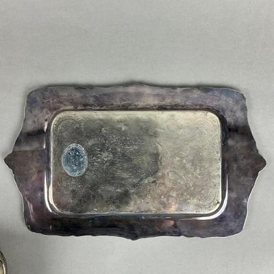 S351 Antique Silver Plated Dressing Table Box With Accessories