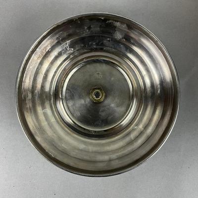 S353 Antique Silver Plated Punch Bowl & WIlcox Silver Plated Caviar / Butter Serving Dish