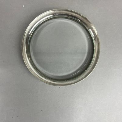 S353 Antique Silver Plated Punch Bowl & WIlcox Silver Plated Caviar / Butter Serving Dish