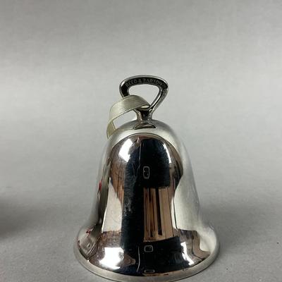S357 Pair Of Silver Plated Bell Musical Ornaments