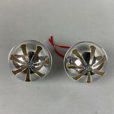 S358 1981 & 1979 Wallace Silver Plated Christmas Ball Ornaments