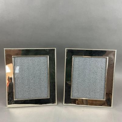 S361 Pair Of Reed & Barton Silver Plated Pictuure Frames #3980 Beaded Edge