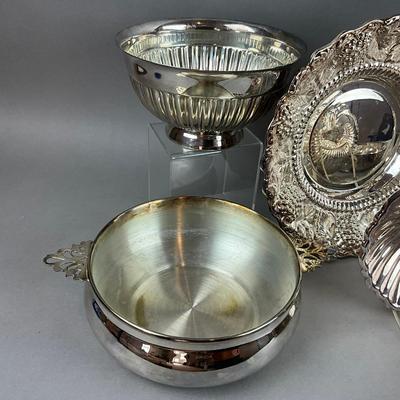 S365 Lot Of Silver Plated Holloware