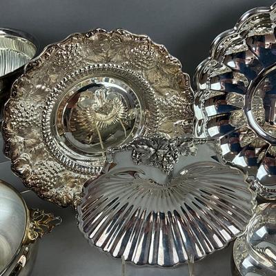 S365 Lot Of Silver Plated Holloware