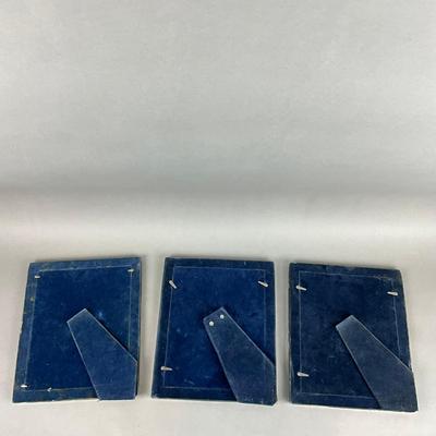 S367 Set Of Three Silver Plated Sheffield England Picture Frames