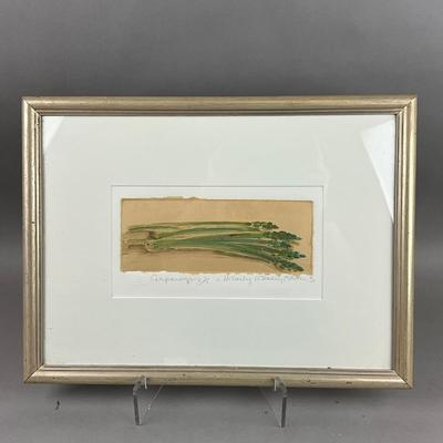 K373 Framed Artwork Of Asparagus By Marly Whaley Adams