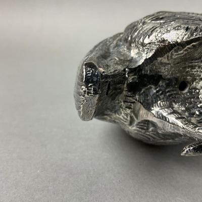 K378 Silver Plated Mirror Stand With Quail Birds