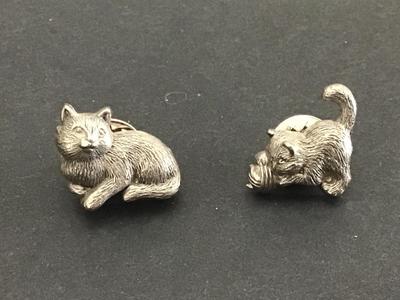Vintage kitten lapel pins