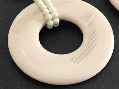 Barbie pink Pearl Vintage Statement Earrings