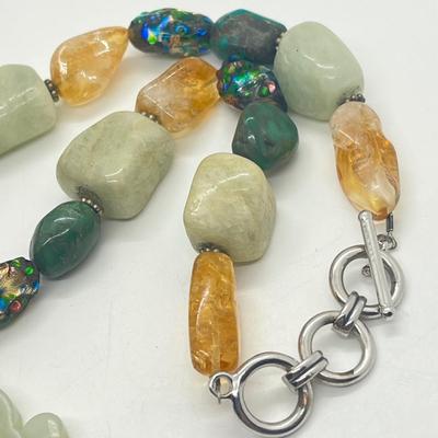 LOT 70: Gorgeous Gemstone Necklaces with Carved Pendants