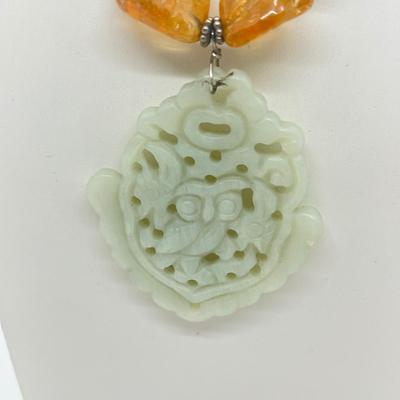 LOT 70: Gorgeous Gemstone Necklaces with Carved Pendants