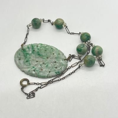 LOT 70: Gorgeous Gemstone Necklaces with Carved Pendants