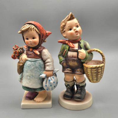 LOT 83: Vintage Goebel Hummel Figurines Weary Wanderer and Village Boy