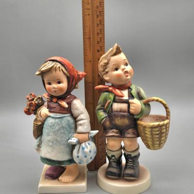 LOT 83: Vintage Goebel Hummel Figurines Weary Wanderer and Village Boy