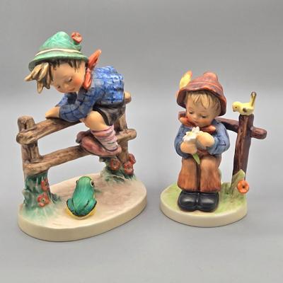 LOT 85: Hummel Goebel Retreat to Safety and She Loves Me / Not Figurines