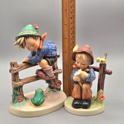 LOT 85: Hummel Goebel Retreat to Safety and She Loves Me / Not Figurines