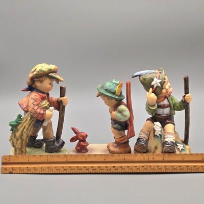 LOT 88: Hummel Figurines On Secret Path, Mountaineer, and Sensitive Hunter