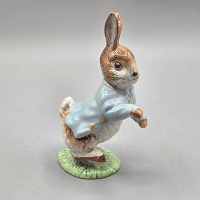 LOT 96: Vintage Department 56 Ceramic Grandma Bunny Rabbit, Beatrix Potter’s Peter Rabbit, and Tiny Talk Collection Caring Bunny Figurine...
