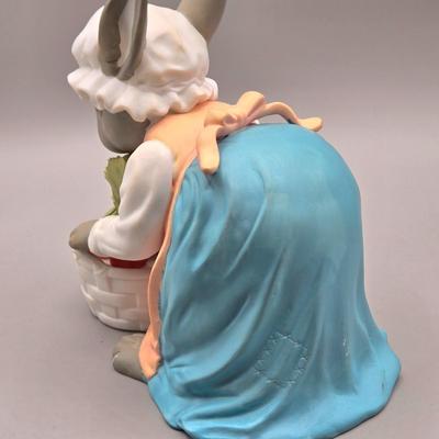 LOT 96: Vintage Department 56 Ceramic Grandma Bunny Rabbit, Beatrix Potter’s Peter Rabbit, and Tiny Talk Collection Caring Bunny Figurine...