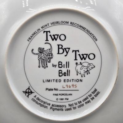 LOT 98: Staffordshire Ware Plate Mount Vernon, Vintage Franklin Mint Bill Bell Two By Two, Lenox Mayence Bowl, and More