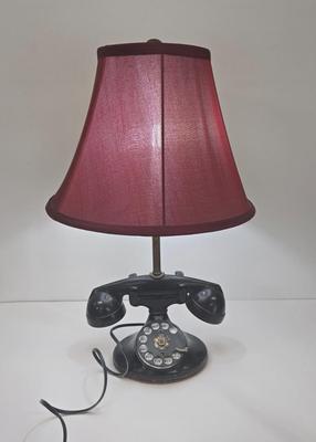 LOT 136: Vintage Rotary Dial Phone Lamp