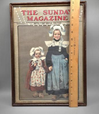 LOT 142: 5 Folk Art Rooster Napkins, 2 Crocheted Pot Holders, Ceramic Kissing Dutch Figurines, Vintage Figgjo Flint Norway Pitcher, and More