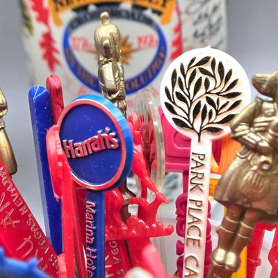 LOT 143: Vintage Old Rip Van Winkle New Jersey Bicentennial Cumberland Porcelain Decanter, 1960's Tired Business Highball Glass,...