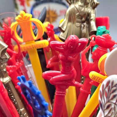 LOT 143: Vintage Old Rip Van Winkle New Jersey Bicentennial Cumberland Porcelain Decanter, 1960's Tired Business Highball Glass,...