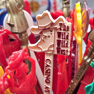 LOT 143: Vintage Old Rip Van Winkle New Jersey Bicentennial Cumberland Porcelain Decanter, 1960's Tired Business Highball Glass,...