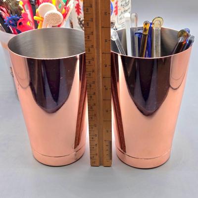 LOT 143: Vintage Old Rip Van Winkle New Jersey Bicentennial Cumberland Porcelain Decanter, 1960's Tired Business Highball Glass,...