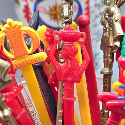 LOT 143: Vintage Old Rip Van Winkle New Jersey Bicentennial Cumberland Porcelain Decanter, 1960's Tired Business Highball Glass,...