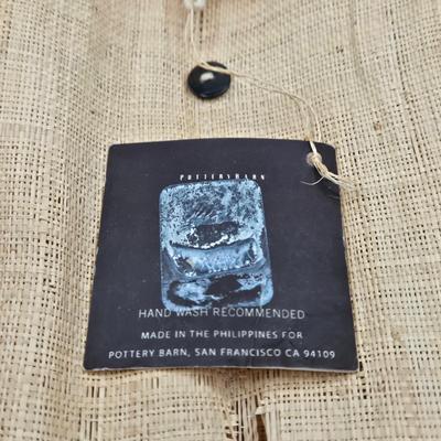 LOT 144: Vintage Lady Head Vase, 6 Royal Worcester Evesham Vale Ramekins, Picture Frame, Linen Napkins, Pottery Barn Salad Serving...