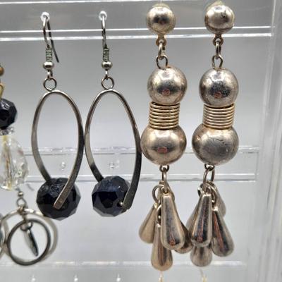 LOT 146J: Vintage Black with Silver-tone and Gold-tone Jewelry, Including Multiple Pierced Earrings and More