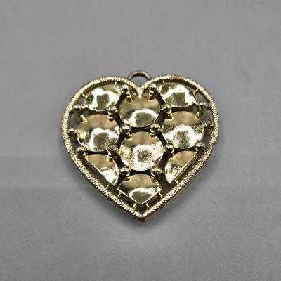 LOT 152J: Gold-tone Necklaces with Heart Charms and More
