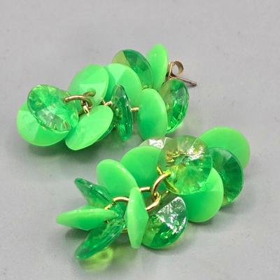 LOT 153J: Variety of Vintage Clip and Pierced Earrings and Pins Including Fall Leaves, Shamrocks, Holly, Bugs Bunny Santa, and More