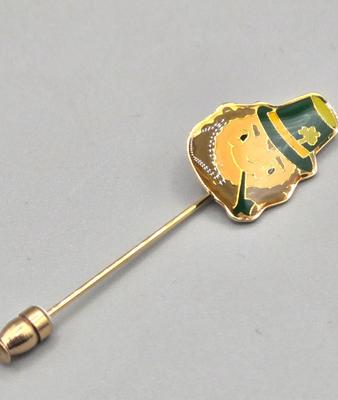 LOT 153J: Variety of Vintage Clip and Pierced Earrings and Pins Including Fall Leaves, Shamrocks, Holly, Bugs Bunny Santa, and More