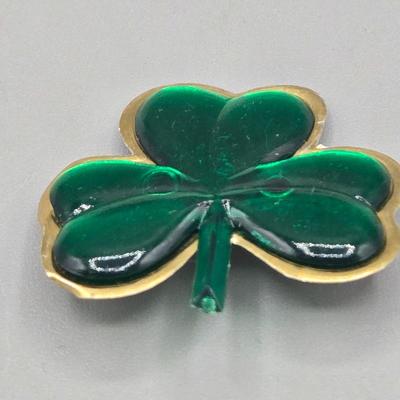 LOT 153J: Variety of Vintage Clip and Pierced Earrings and Pins Including Fall Leaves, Shamrocks, Holly, Bugs Bunny Santa, and More