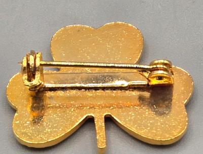 LOT 153J: Variety of Vintage Clip and Pierced Earrings and Pins Including Fall Leaves, Shamrocks, Holly, Bugs Bunny Santa, and More