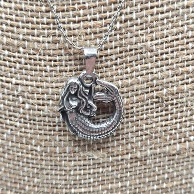 LOT 156J: Alex and Ani Silver-tone Mermaid Necklace and Shell and Beach Themed Charm Bracelets