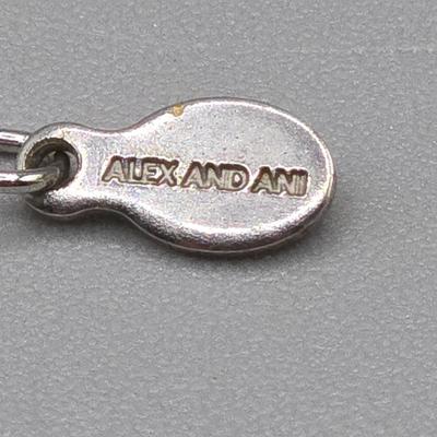 LOT 156J: Alex and Ani Silver-tone Mermaid Necklace and Shell and Beach Themed Charm Bracelets