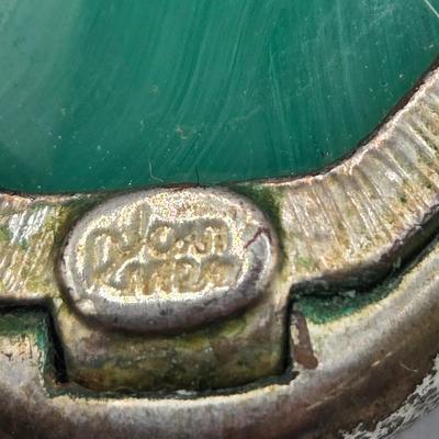 LOT 158J: Green Bead Necklace, Yellow Enamel Bangle Bracelet, and More