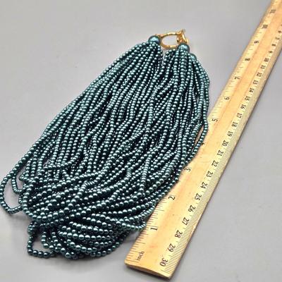 LOT 158J: Green Bead Necklace, Yellow Enamel Bangle Bracelet, and More