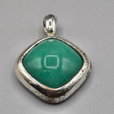 LOT 158J: Green Bead Necklace, Yellow Enamel Bangle Bracelet, and More