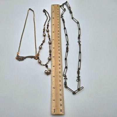 LOT 159J: Multiple Pierced Earrings, Clip Earrings, Necklaces, and More