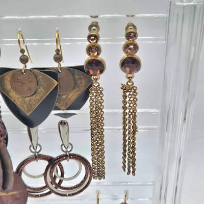 LOT 159J: Multiple Pierced Earrings, Clip Earrings, Necklaces, and More